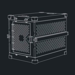 Складная клетка для собак с высокой тревожностью из алюминия от 62.2×47.0×58.4 см